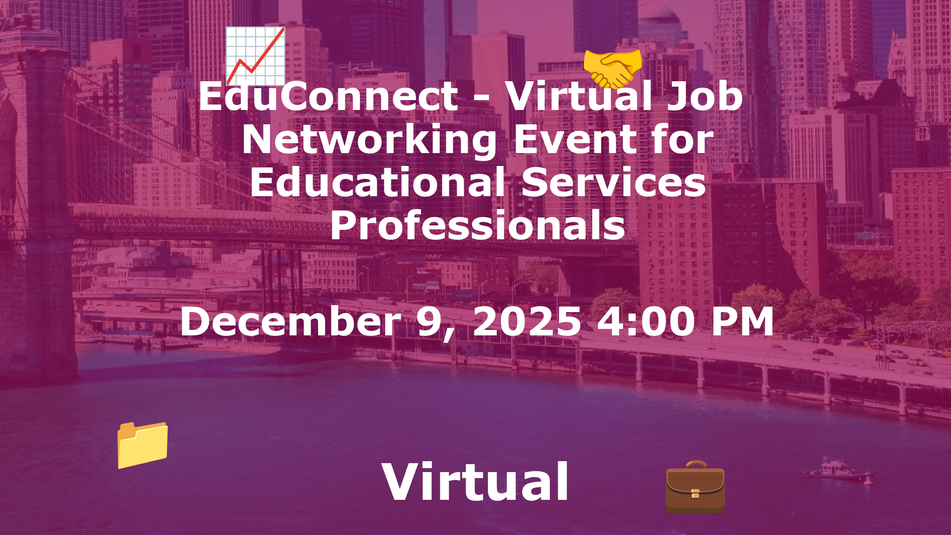 EduConnect - Virtual Job  Networking Event for Educational Services Professionals event image